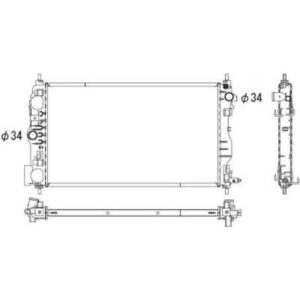 Radiateur Refroidissement Du Moteur 680 X 390 X 26 - Pièces auto Maroc