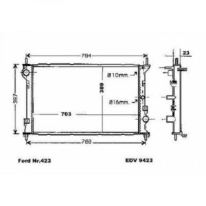 Radiateur Refroidissement Du Moteur 700 X 390 X 23 Pour Boite Manuelle De 2002 À 2013 - Pièces auto Maroc