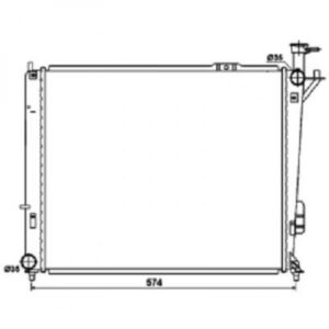 Radiateur Refroidissement Du Moteur Hauteur [Mm]: 510 De 2012 Jusqu'à la phase suivante - Pièces auto Maroc