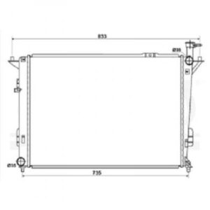 Radiateur Refroidissement Du Moteur Hauteur [Mm]: 670 De 2012 Jusqu'à la phase suivante - Pièces auto Maroc