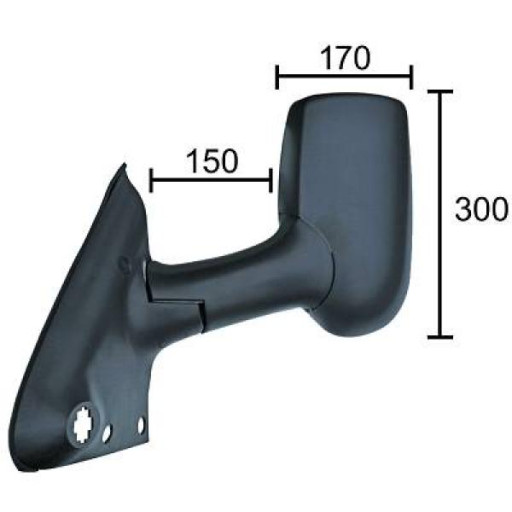 Rétroviseur Extérieur Gauche Convexe Ford Transit De 2000 À 2013 - Pièces auto Maroc