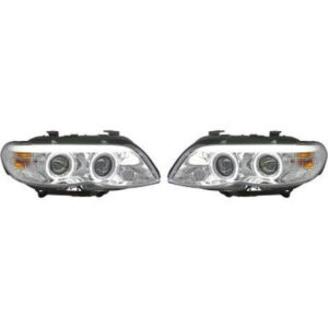 Set De Deux Phares Principaux Chrome Limpide Bmw X5 (E53) De 2003 À 2007 - Pièces auto Maroc