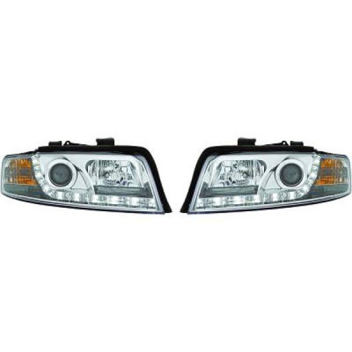Set De Deux Phares Principaux H1/H1 Avec Correcteur Audi A4 De 2000 À 2004 - Pièces auto Maroc
