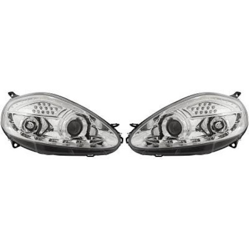 Set De Deux Phares Principaux H1/H1 Avec Correcteur Fiat Grande Punto (199) De 2005 À 2008 - Pièces auto Maroc