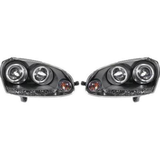 Set De Deux Phares Principaux H1/H1 Avec Correcteur Volkswagen Golf 5 De 2003 À > - Pièces auto Maroc