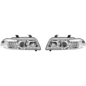 Set De Deux Phares Principaux H1/H1 Chrome Audi A4 De 1999 À 2000 - Pièces auto Maroc