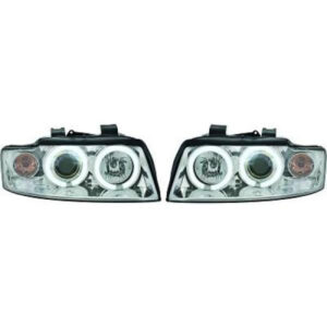 Set De Deux Phares Principaux H1/H1 Chrome Audi A4 De 2001 À 2004 - Pièces auto Maroc