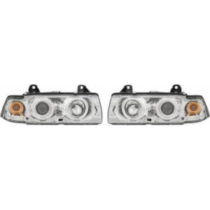 Set De Deux Phares Principaux H1/H1 Chrome Bmw Série 3 (E36) De 1990 À 1999 - Pièces auto Maroc