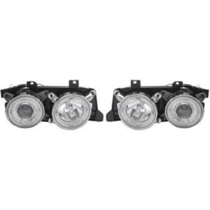 Set De Deux Phares Principaux H1/H1 Chrome Bmw Série 5 (E34) De 1988 À 1995 - Pièces auto Maroc