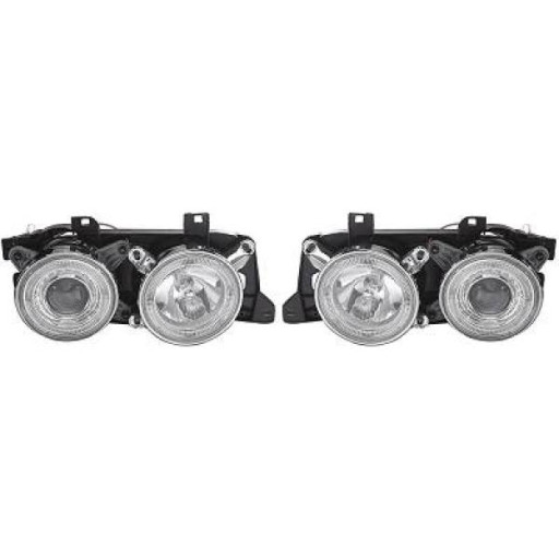 Set De Deux Phares Principaux H1/H1 Chrome Bmw Série 5 (E34) De 1988 À 1995 - Pièces auto Maroc