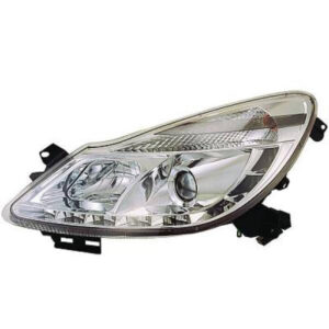 Set De Deux Phares Principaux H1/H1 Chrome Opel Corsa D De 2006 À 2010 - Pièces auto Maroc