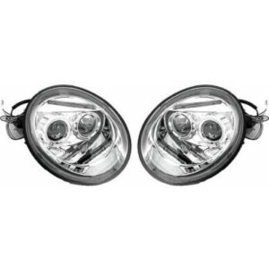 Set De Deux Phares Principaux H1/H1 Chrome Volkswagen New Beetle De 1998 À 2005 - Pièces auto Maroc
