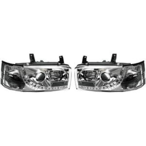 Set De Deux Phares Principaux H1/H1 Chrome Volkswagen Transporteur 4 De 1990 À 2003 - Pièces auto Maroc