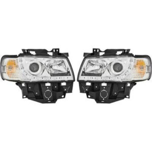 Set De Deux Phares Principaux H1/H1 Chrome Volkswagen Transporteur 4 De 1996 À 2003 - Pièces auto Maroc
