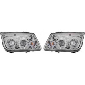 Set De Deux Phares Principaux H1/H1/H3 Chrome Volkswagen Bora De 1998 À 2005 - Pièces auto Maroc