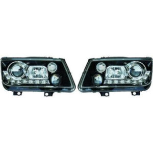 Set De Deux Phares Principaux H1/H1/H3 Noir Volkswagen Bora De 1998 À 2005 - Pièces auto Maroc