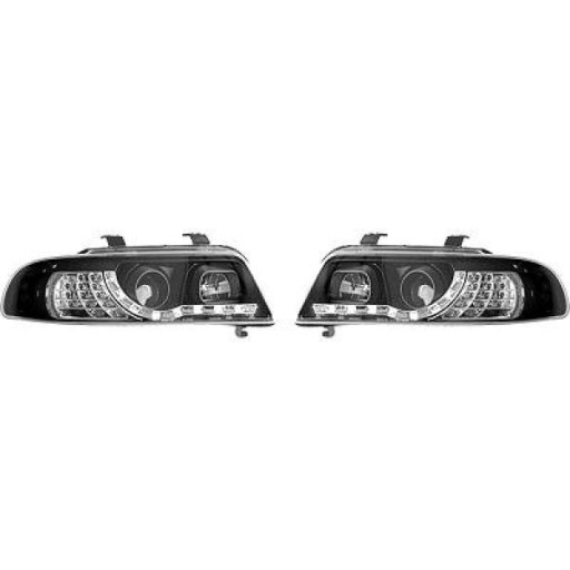 Set De Deux Phares Principaux H1/H1 Noir Audi A4 De 1999 À 2000 - Pièces auto Maroc