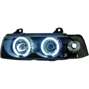 Set De Deux Phares Principaux H1/H1 Noir Bmw Série 3 (E36) De 1992 À 1998 - Pièces auto Maroc