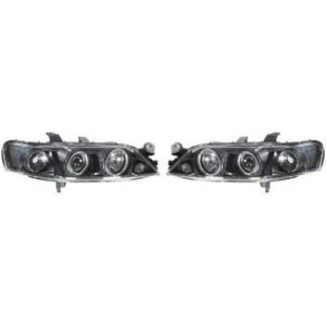 Set De Deux Phares Principaux H1/H1 Noir Opel Vectra B De 1995 À 2008 - Pièces auto Maroc