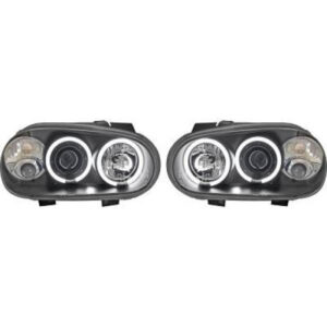 Set De Deux Phares Principaux H1/H1 Noir Volkswagen Golf 4 De 1998 À 2002 - Pièces auto Maroc