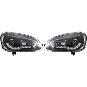 Set De Deux Phares Principaux H1/H1 Noir Volkswagen Golf 5 De 2003 À > - Pièces auto Maroc