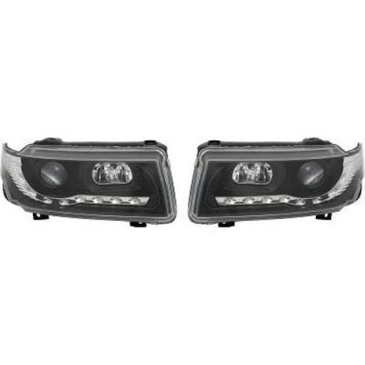 Set De Deux Phares Principaux H1/H1 Noir Volkswagen Passat De 1993 À 2006 - Pièces auto Maroc