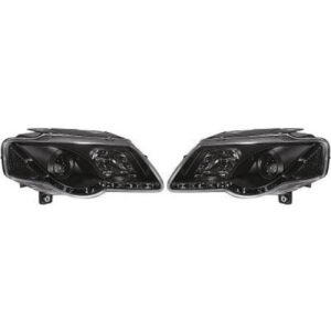 Set De Deux Phares Principaux H1/H1 Noir Volkswagen Passat De 2005 À 2010 - Pièces auto Maroc