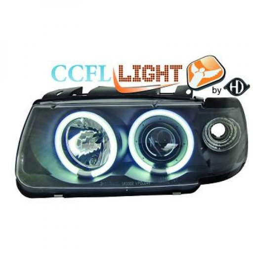 Set De Deux Phares Principaux H1/H1 Noir Volkswagen Polo (6N1) De 1995 À 1998 - Pièces auto Maroc