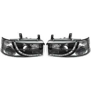 Set De Deux Phares Principaux H1/H1 Noir Volkswagen Transporteur 4 De 1990 À 2003 - Pièces auto Maroc