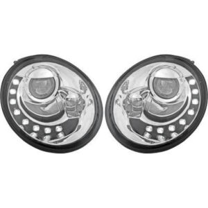 Set De Deux Phares Principaux H7 Chrome Volkswagen New Beetle De 1998 À 2005 - Pièces auto Maroc