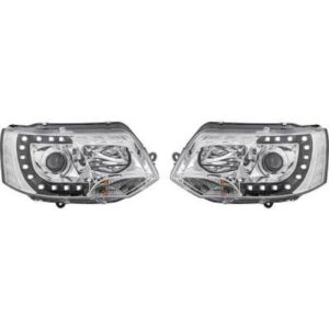 Set De Deux Phares Principaux H7/ H1 Avec Correcteur Volkswagen Transporteur 5 De 2009 À 2015 - Pièces auto Maroc