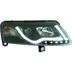 Set De Deux Phares Principaux H7/ H1 Noir Audi A6 De 2004 À 2008 - Pièces auto Maroc