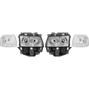 Set De Deux Phares Principaux H7/H7 Chrome Volkswagen Transporteur 4 De 1997 À 2003 - Pièces auto Maroc