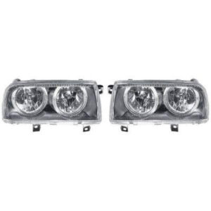 Set De Deux Phares Principaux H7/H7 Noir Volkswagen Vento De 1992 À 2008 - Pièces auto Maroc