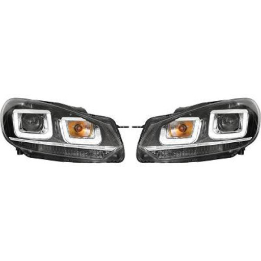 Set De Deux Phares Principaux Version Halogène Chrome Volkswagen Golf 6 De 2008 À 2012 - Pièces auto Maroc