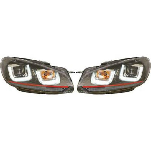 Set De Deux Phares Principaux Version Halogène Rouge Volkswagen Golf 6 De 2008 À 2012 - Pièces auto Maroc
