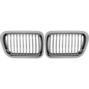 Set Des Deux Grilles De Calandre Noir Chrome Bmw Série 3 (E36) De 1996 À 1999 - Pièces auto Maroc