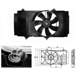 Ventilateur Refroidissement Du Moteur Avec Moteur Électrique Toyota Yaris (P1) De 2001 À 2005 - Pièces auto Maroc