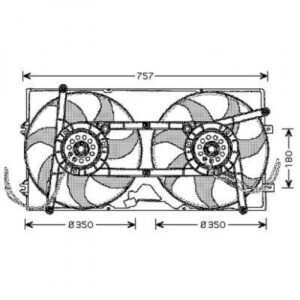 Ventilateur Refroidissement Du Moteur Pour Numéro Oe: 701121207C Volkswagen Transporteur 4 De 1990 À 1997 - Pièces auto Maroc