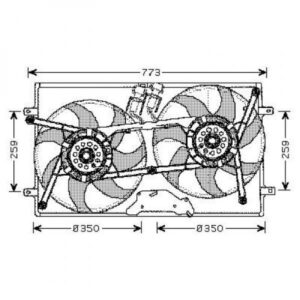 Ventilateur Refroidissement Du Moteur Pour Numéro Oe: 7Db121207 Volkswagen Transporteur 4 De 1997 À 2003 - Pièces auto Maroc